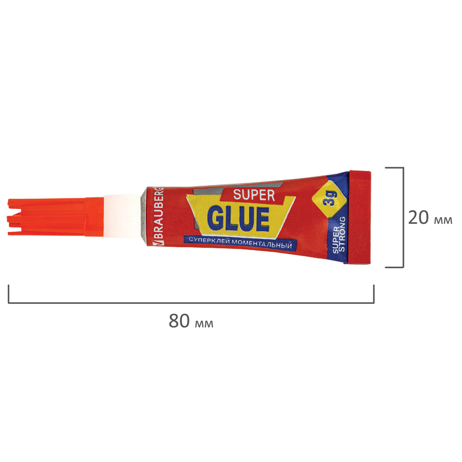 Клей прочный моментальный BRAUBERG, 3г